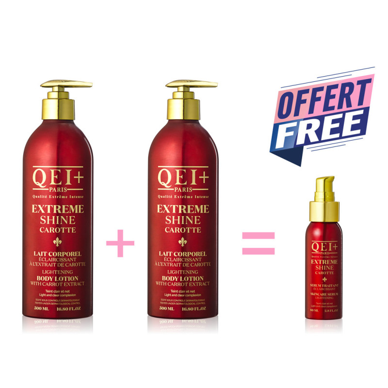 Pack Duo 2 Body Lotions & Sérum Extreme Shine Carrot