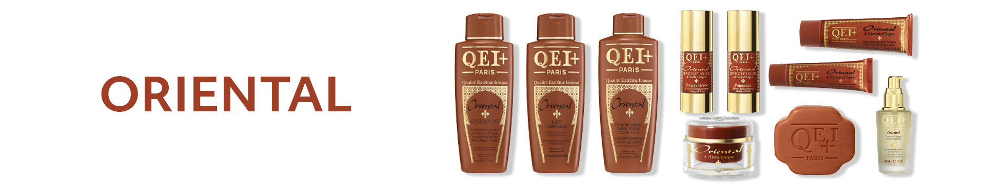  All products with Argan Oil offered by the range of QEI + 